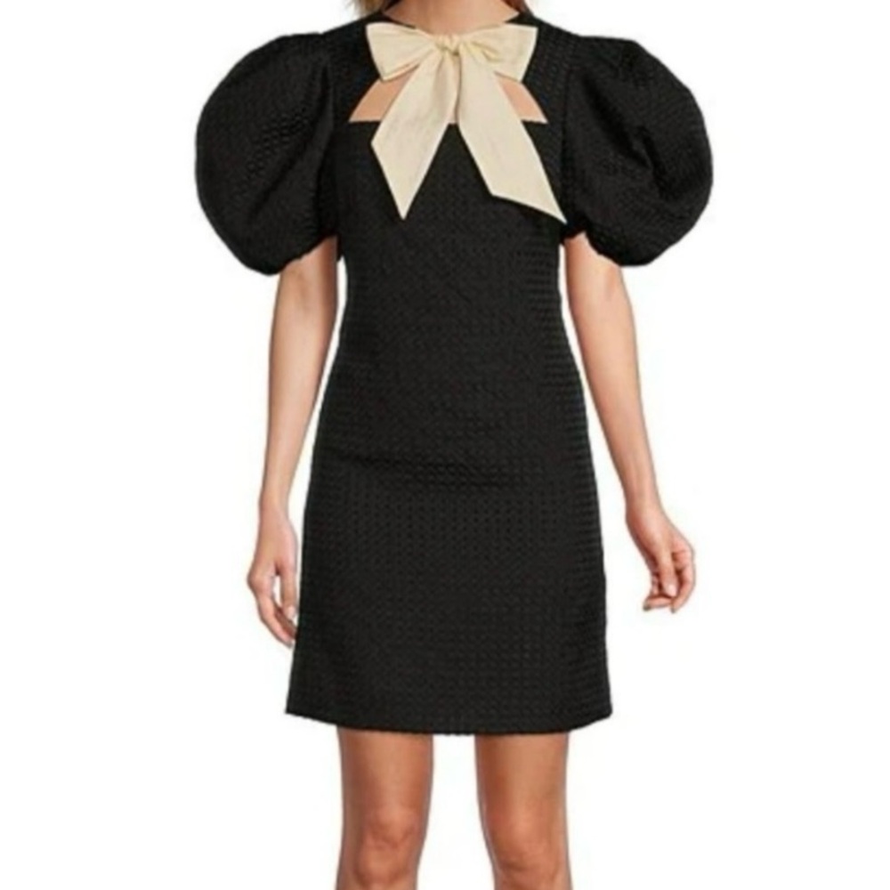 Antonio Melani, Courtney Grow Puff Sleeve neck bow, midi Dress from Dillards